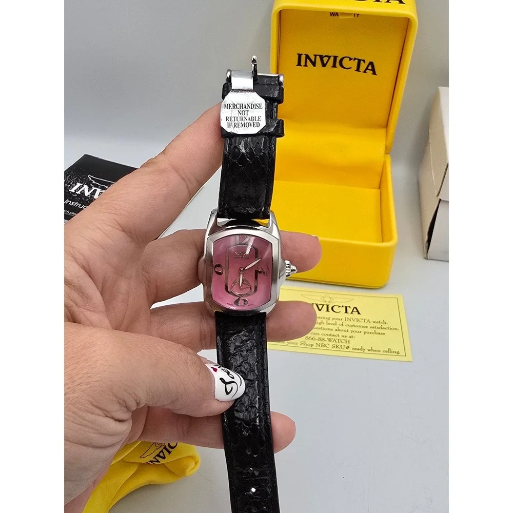 Invicta Lupah Watch Women Pink 2502 Swiss Movement Stainless Steel snake *READ